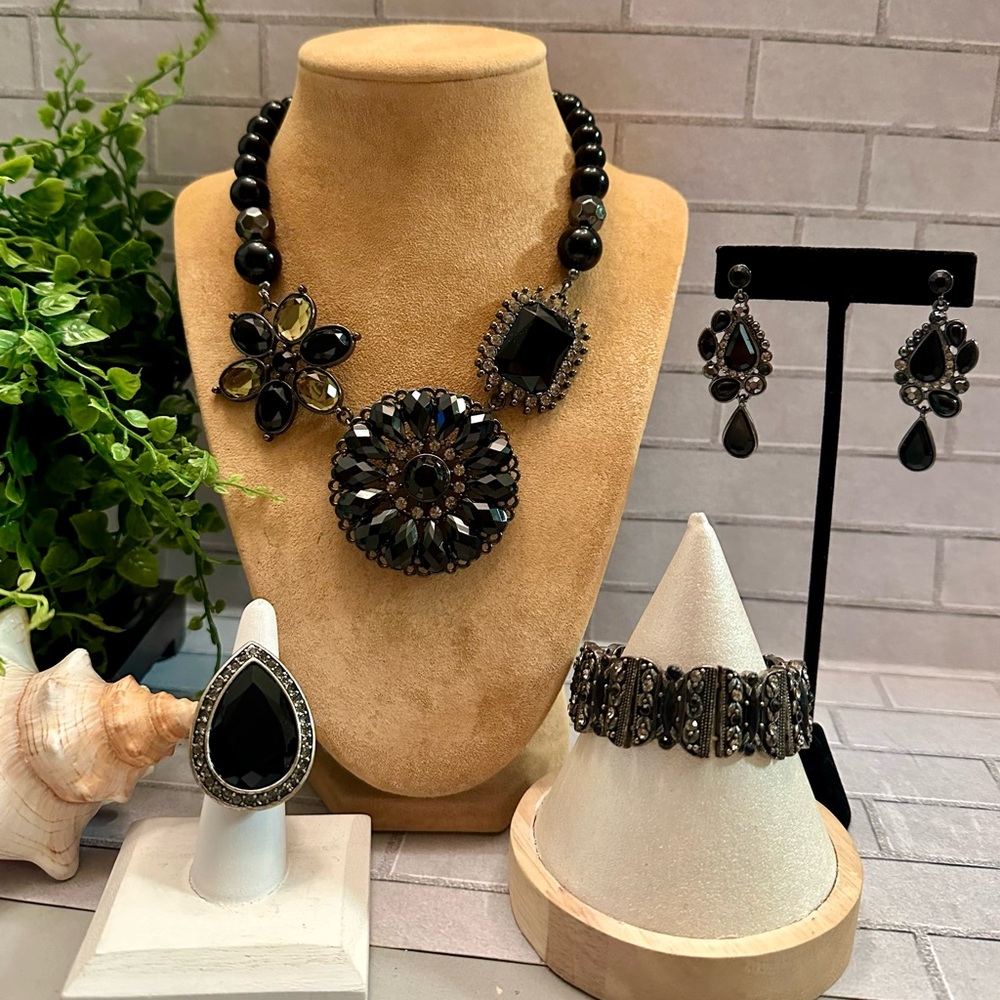 Jewelry Lot in black and gray colors